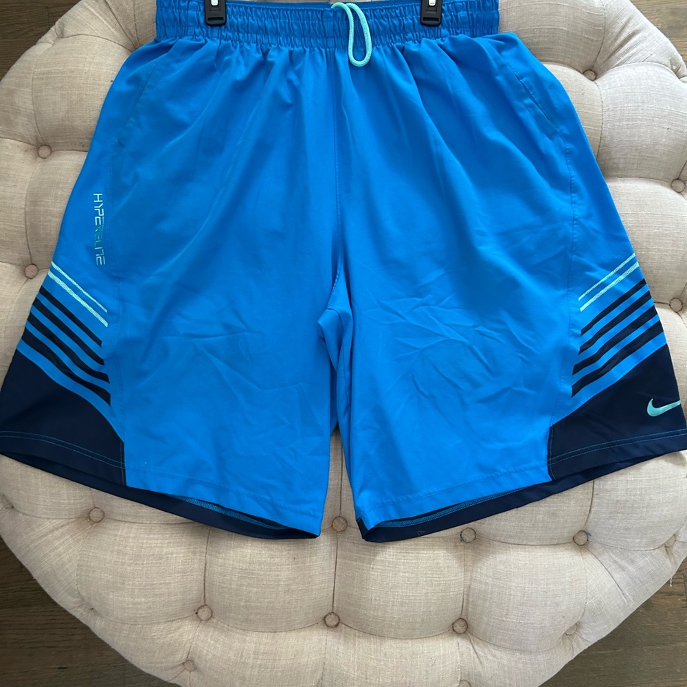 Men’s Nike Hyper Elite Blue Dri-Fit Shorts with Stripe Detail, Size 3XL